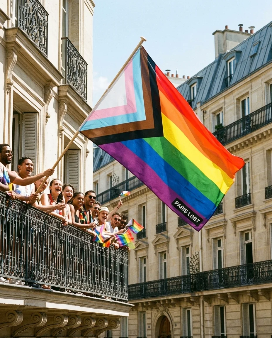 Drapeau Progress · Paris LGBT