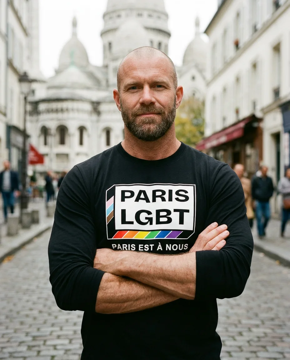 Manches longues « Paris LGBT » — noir