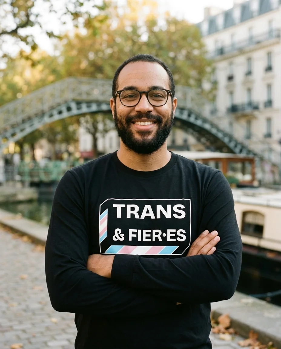 Manches longues « Trans & fier·es » — noir