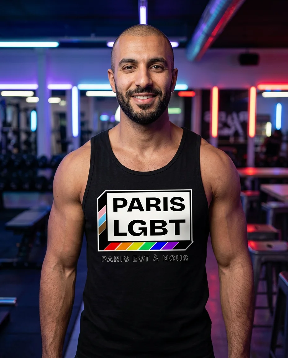 Débardeur « Paris LGBT » — noir