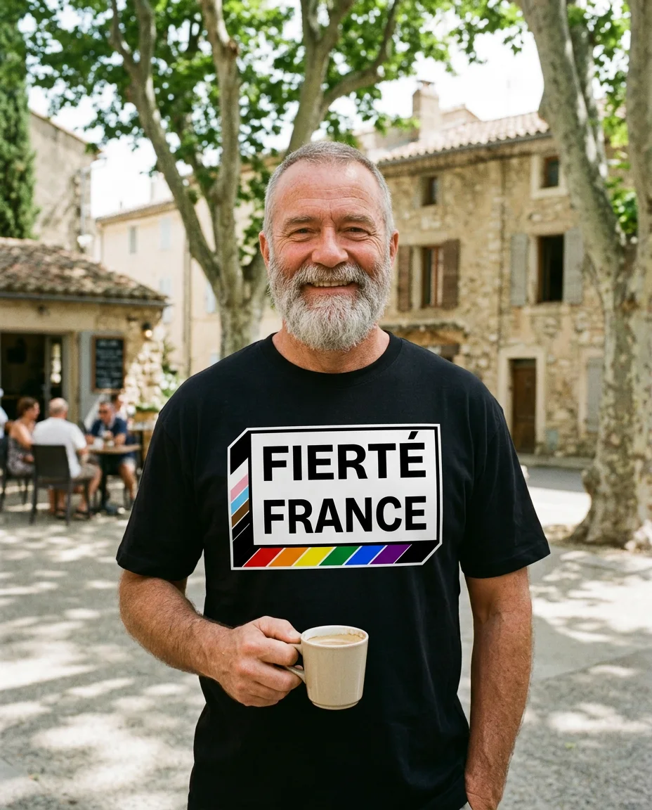 T-shirt « Fierté France » — noir