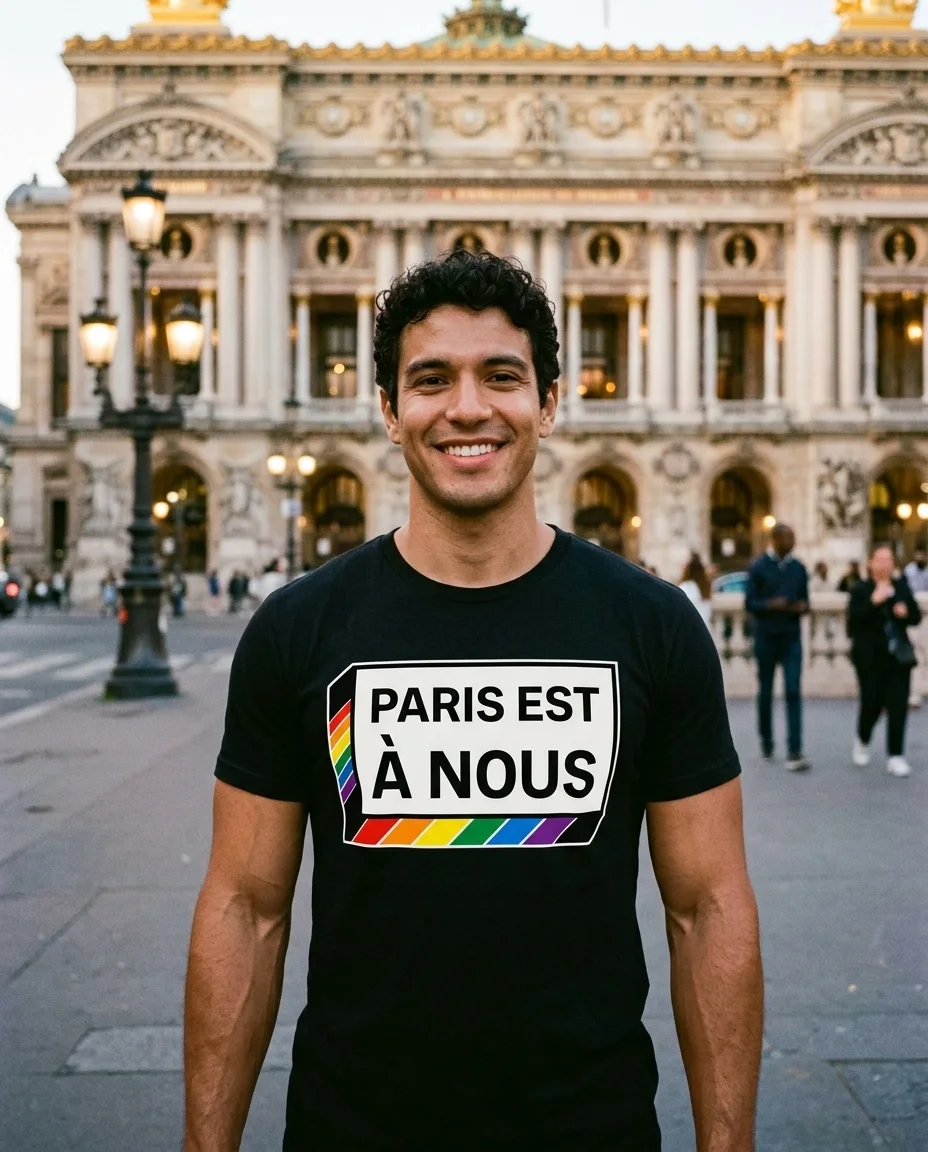 T-shirt « Paris est à nous » — noir