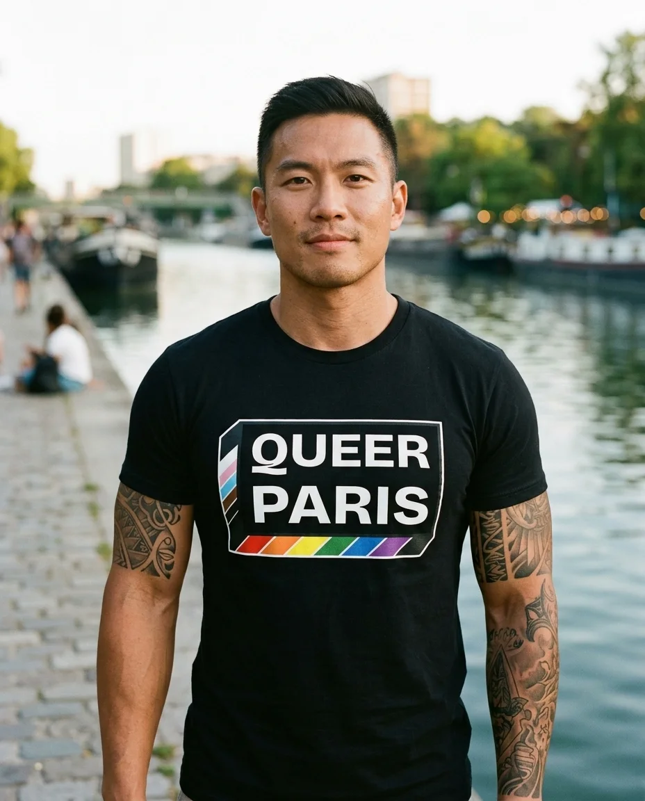 T-shirt « Queer Paris » — noir