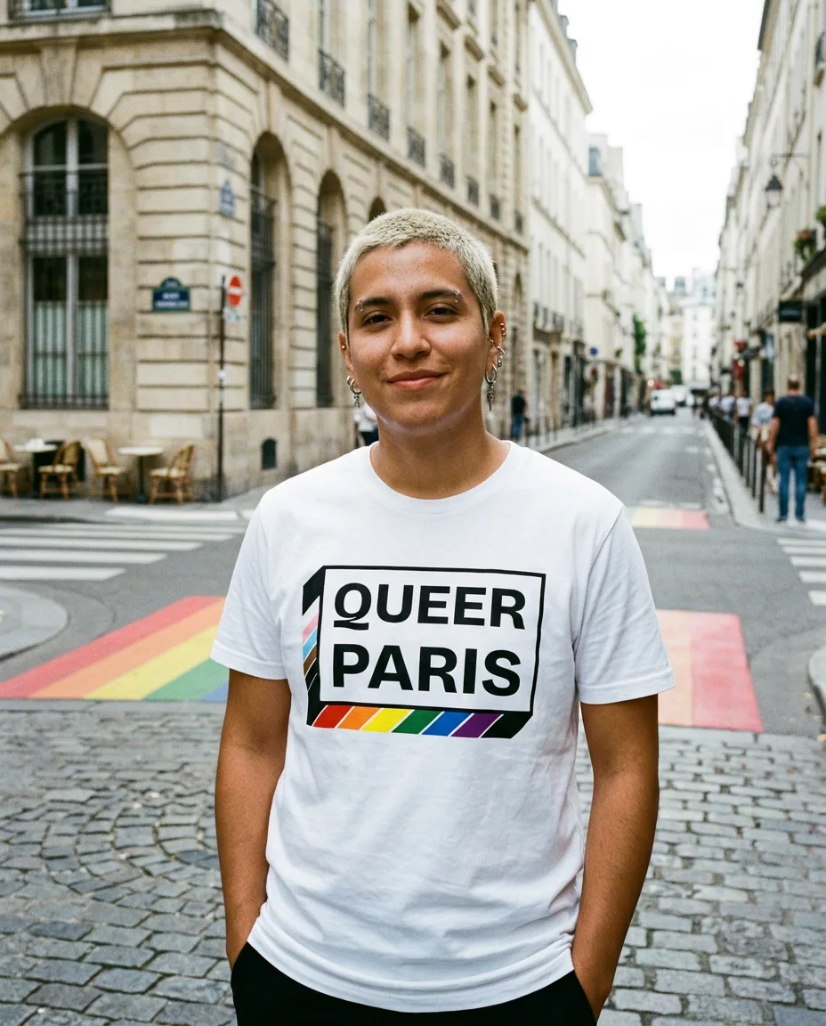 T-shirt « Queer Paris » — blanc