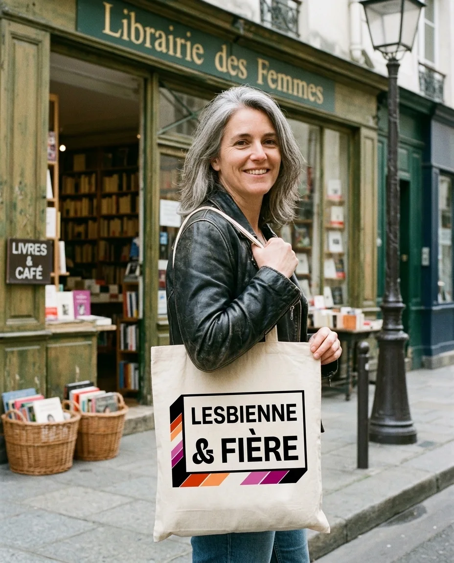 Tote bag « Lesbienne & fière »
