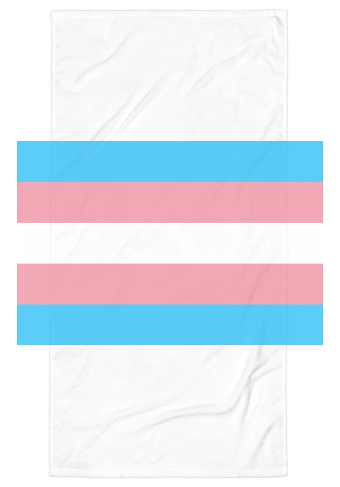 Serviette de plage drapeau trans