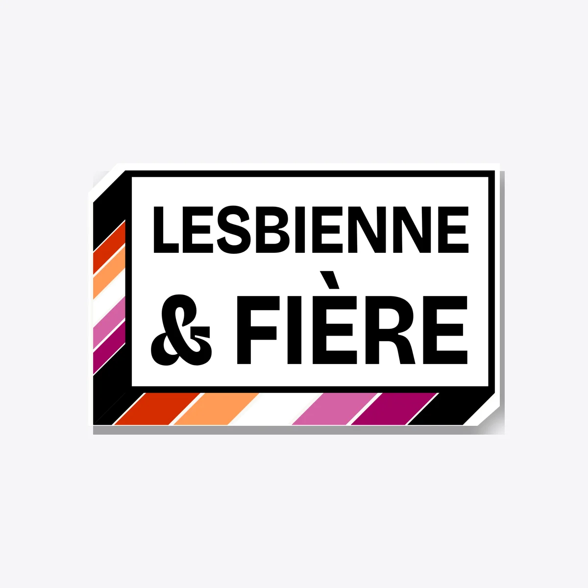 Sticker « Lesbienne & fière »